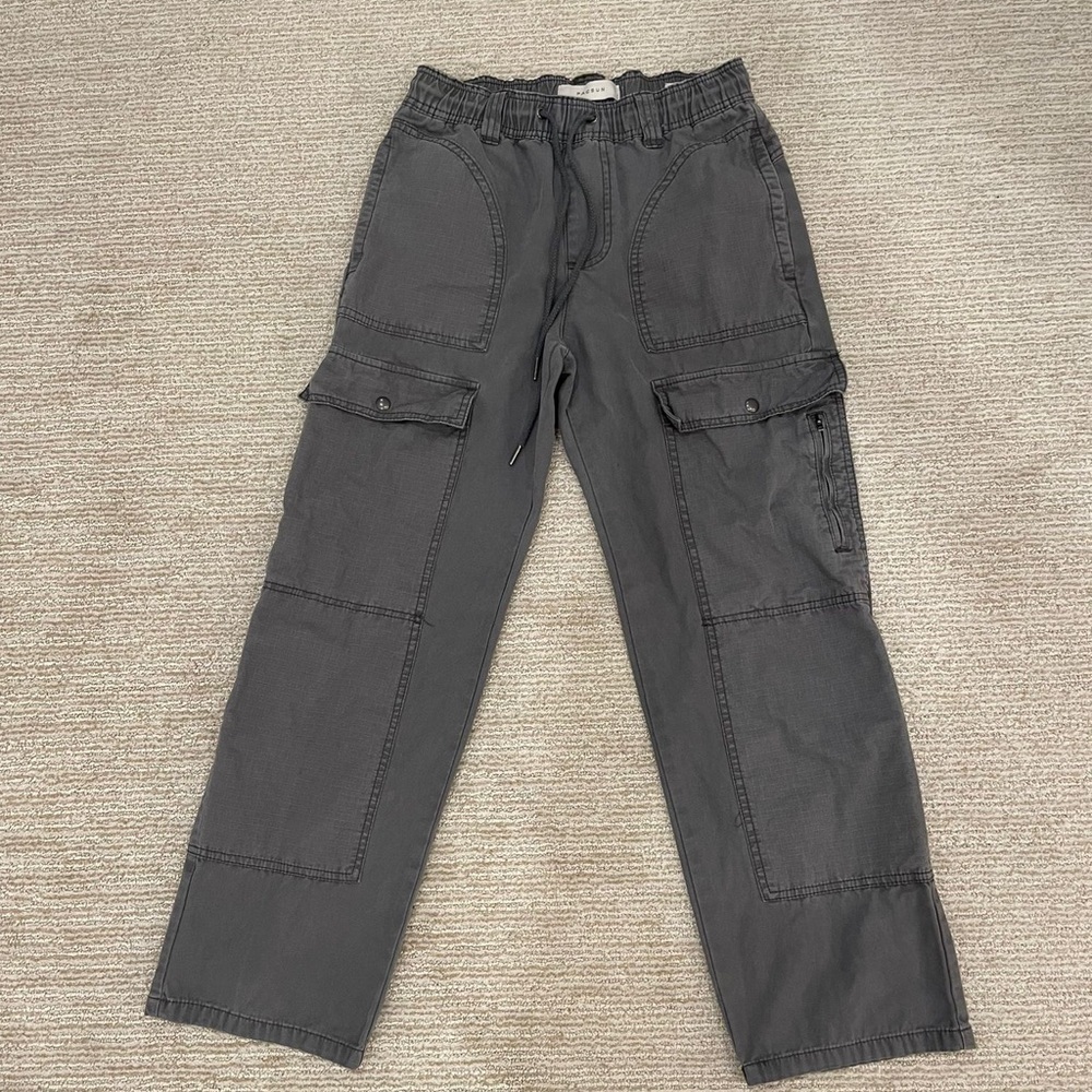 PacSun Grey Baggy Cargos Elastic Waist Jean Size XS